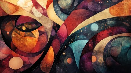 Abstract Background Inspired by Nature with Vivid Colors and Geometric Patterns Perfect for Creative Projects and Digital Media
