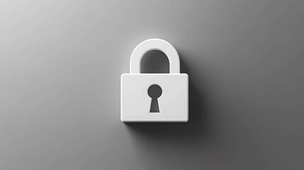 Fototapeta premium lock on grey background