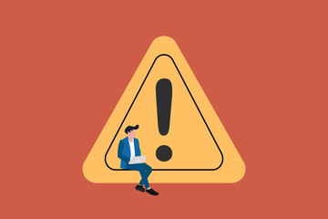 Software employe working fix the errors. concept programming, digital products code, and anti virus