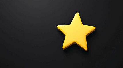 Obraz premium Stellar Shine: A Yellow Star on a Dark Canvas