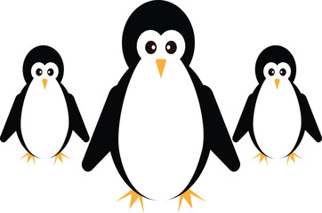 Isolated Penguin With White Background