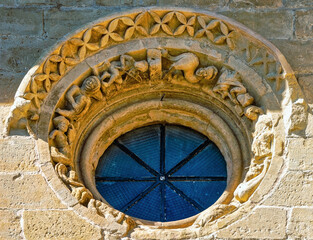detail of a church, Laguardia, La Rioja, Spain, Europe, September 2024