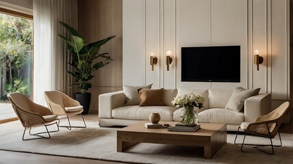 Earthy Modern Living Space