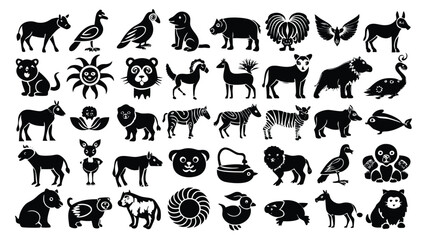 Animals related icon editable stroke outline  set of different types small icons isolated on white background flat vector illustration