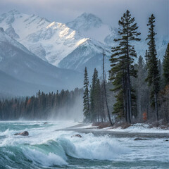winter in the mountains