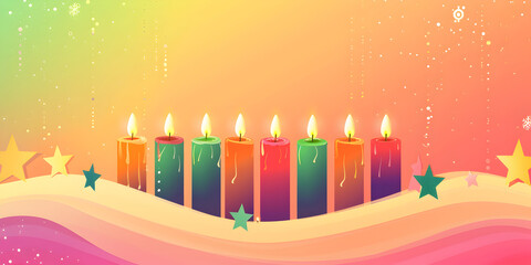 Isolated Vector Graphic of a Beautifully Designed Flat Candle Element Symbolizing Warmth and Light f
