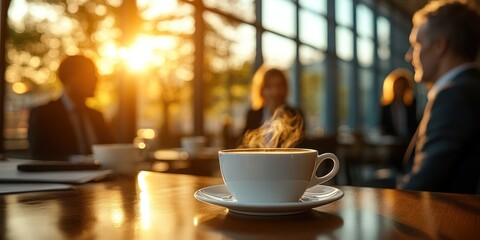 Coffee Break at Sunset
