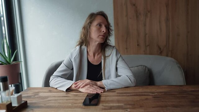 Woman Waiting at Restaurant for a Date