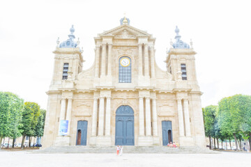 Versailles Romantic and Impressionist Landmark Historical Buildings in the Summer.
