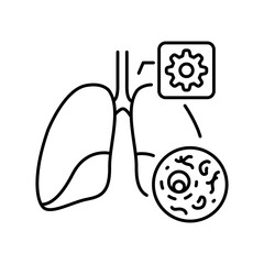 Hybrid organ black line icon.