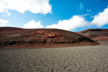 volcanic landscape in island of Lanzarote, canary islands