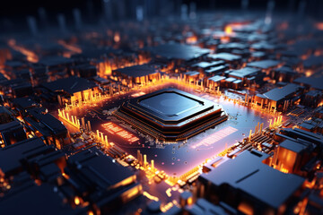 Obraz premium Fantastic Central Computer Processors CPU concept