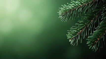 Simple and clean Christmas evergreen branch close-up perfect for seasonal decor ideas