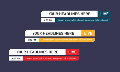 Obraz premium \News headline lower third with different colour