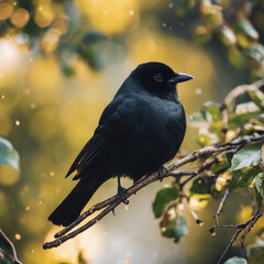 Fototapeta premium Black Bird Closeup