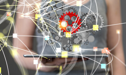 gear Technology setting concept background.