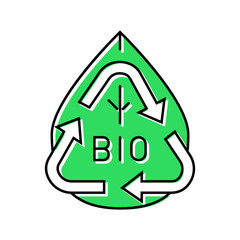 biodegradable waste sorting color icon vector. biodegradable waste sorting sign. isolated symbol illustration