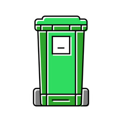 green bin waste sorting color icon vector. green bin waste sorting sign. isolated symbol illustration