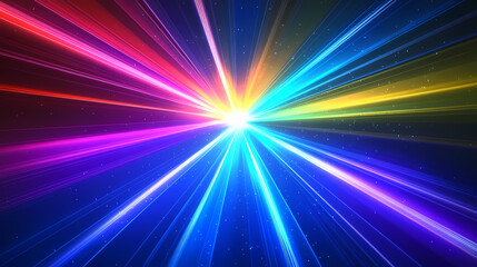 Digital technology blue light prism surface poster web page ppt background. Prism. Illustration