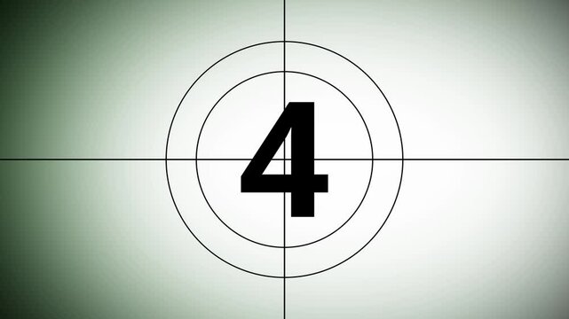retro countdown 4k motion video with sound 5 second
