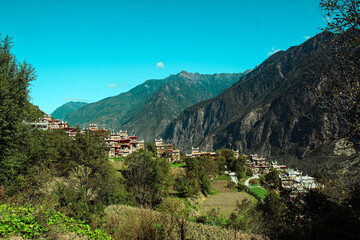 Sichuan, China Jiaju Tibetan Village, Danba, concentrated place for Jiarong Tibetans with hundreds...