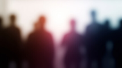 An abstract view of a nightclub with blurred lights and silhouettes dancing to the rhythm