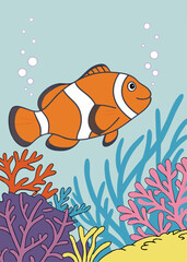 Fototapeta premium cute orange fish