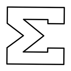 Sum icon logo and vector