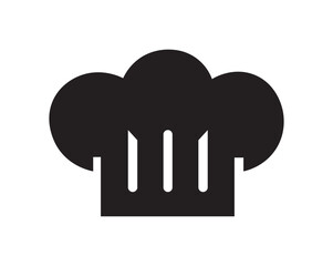 Chef hat icon vector. Chef hat black vector illustration, chef hat silhouettes, kitchen silhouettes.