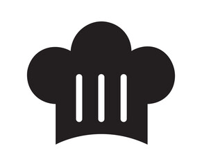 Chef hat icon vector. Chef hat black vector illustration, chef hat silhouettes, kitchen silhouettes.