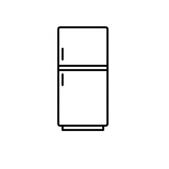 Refrigerator icon logo and vector