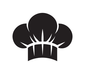 Chef hat icon vector. Chef hat black vector illustration, chef hat silhouettes, kitchen silhouettes.