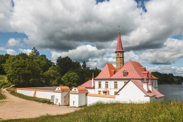 View of the Priory palace in Gatchina. Leningrad region, Russia