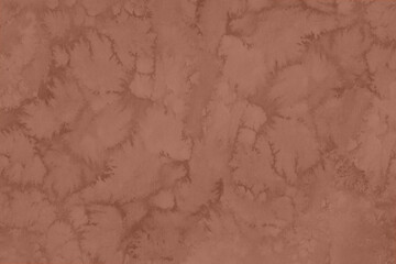 Demonstrating Mocha mousse color of the year 2025. Watercolor hand painted background. Unique textured splashes effects.