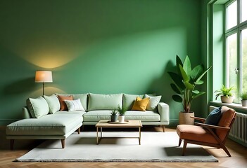 modern living room with sofa