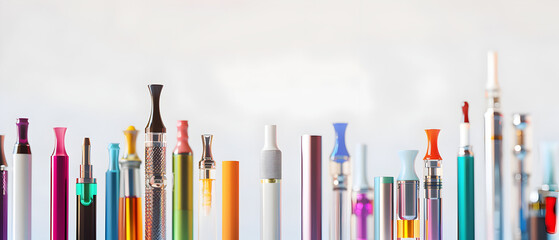 background with brush A colorful background with a notebook pencils and other art supplies
