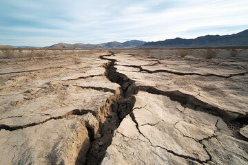 Large ground cracks