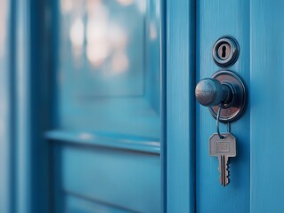 Open door with keys