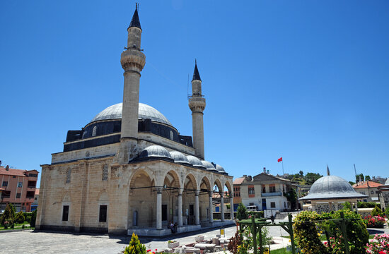 Konya, Turkey. June 9, 2012. Sultan Selim Mosque and Social Complex in Karapinar, Konya, Turkey.
