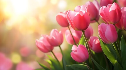 Obraz premium spring flowers on rose background