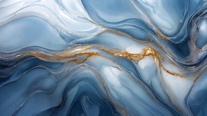 Luxury Blue and Gold marble Abstract Background, Chambray blue color trend in 2024, ombre alcohol ink, wallpaper background	