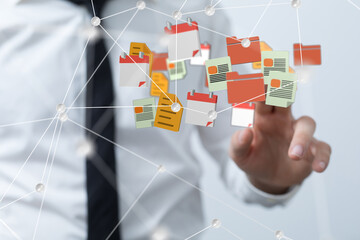 Business intelligence analyst dashboard on virtual