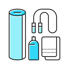 fitness gear clothing color icon vector. fitness gear clothing sign. isolated symbol illustration