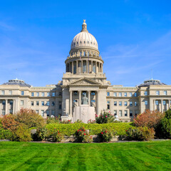Idaho Capital Building with Blue Sky Columns Architecture