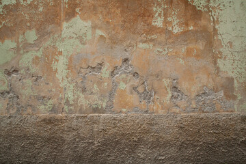 Ancient Wall Texture with Cracked Plaster
