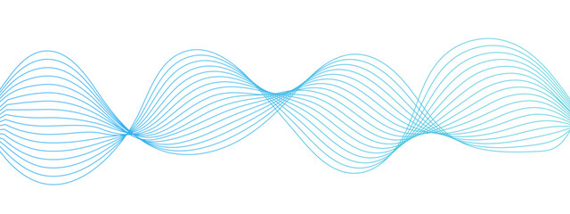 Technology Abstract wave Energy flow Frequency digital wavey lines. Blue blend digital wave lines and technology background. Colorful vector background. Wave melody lines on white background