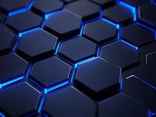Fototapeta premium Cracked Hexagons: Eruption of Light Beneath the Surface