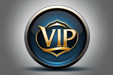 luxurious circular vip emblem with gold detailing offering an elegant and professional badge design ideal for premium branding or promotions
