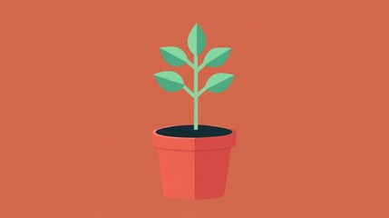 Fototapeta premium growing revenue flat design front view brand growth theme animation Complementary Color Scheme