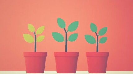 growing revenue flat design front view brand growth theme animation Complementary Color Scheme